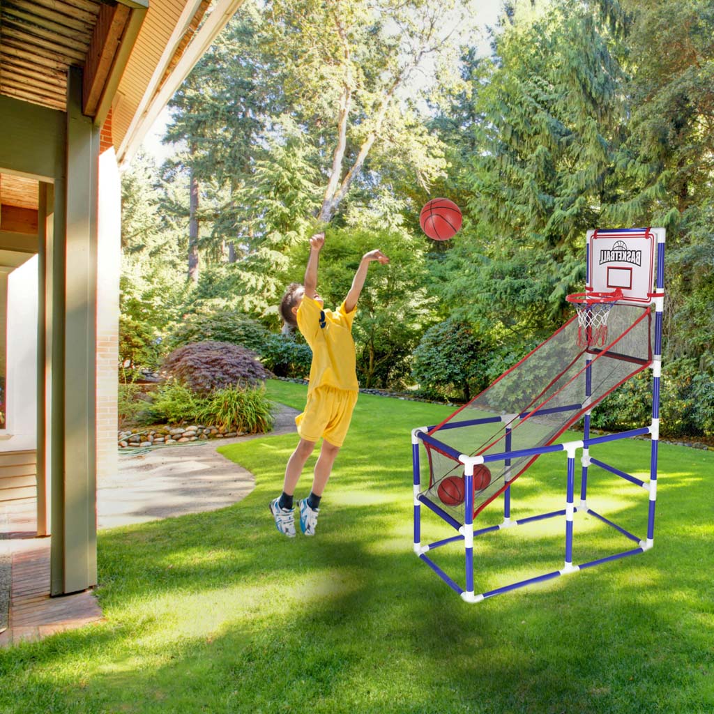 Koszykówka gra zręcznościowa sportowa przenośna basketball 2 piłki pompka - obrazek 8