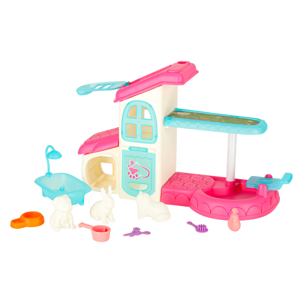 Hotel dla zwierząt domek spa dla psa kota zwierzątka akcesoria 26 elementów - obrazek 3