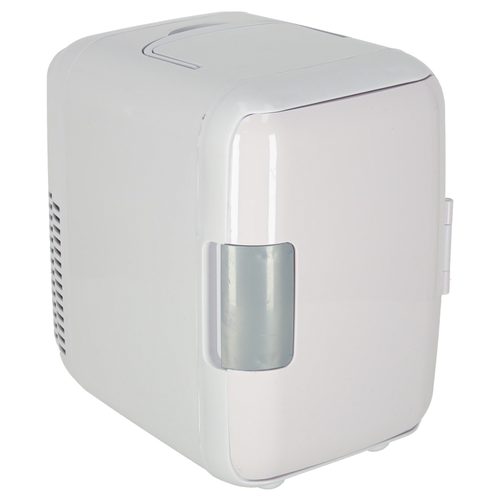 Lodówka turystyczna elektryczna samochodowa mini na jedzenie kosmetyki grzanie chłodzenie 2w1 4L biała