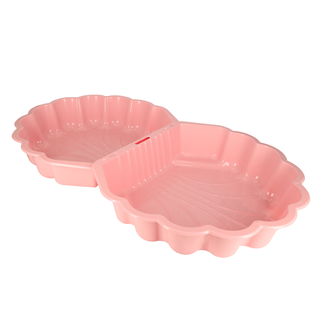 Piaskownica zamykana basen Muszelka Twins podwójna 2w1 160x87,5x19,5cm różowa - obrazek 6