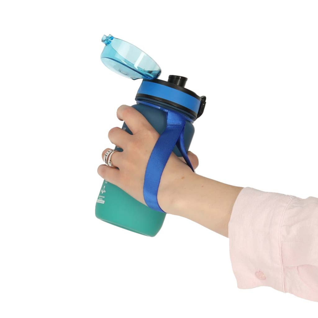 Butelka na wodę bidon z ustnikiem sportowy BPA FREE 600ml niebiesko-zielony - obrazek 7