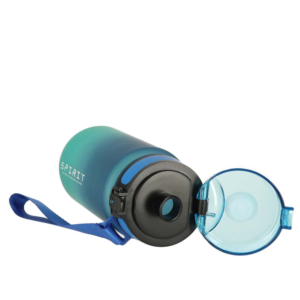 Butelka na wodę bidon z ustnikiem sportowy BPA FREE 600ml niebiesko-zielony - obrazek 8