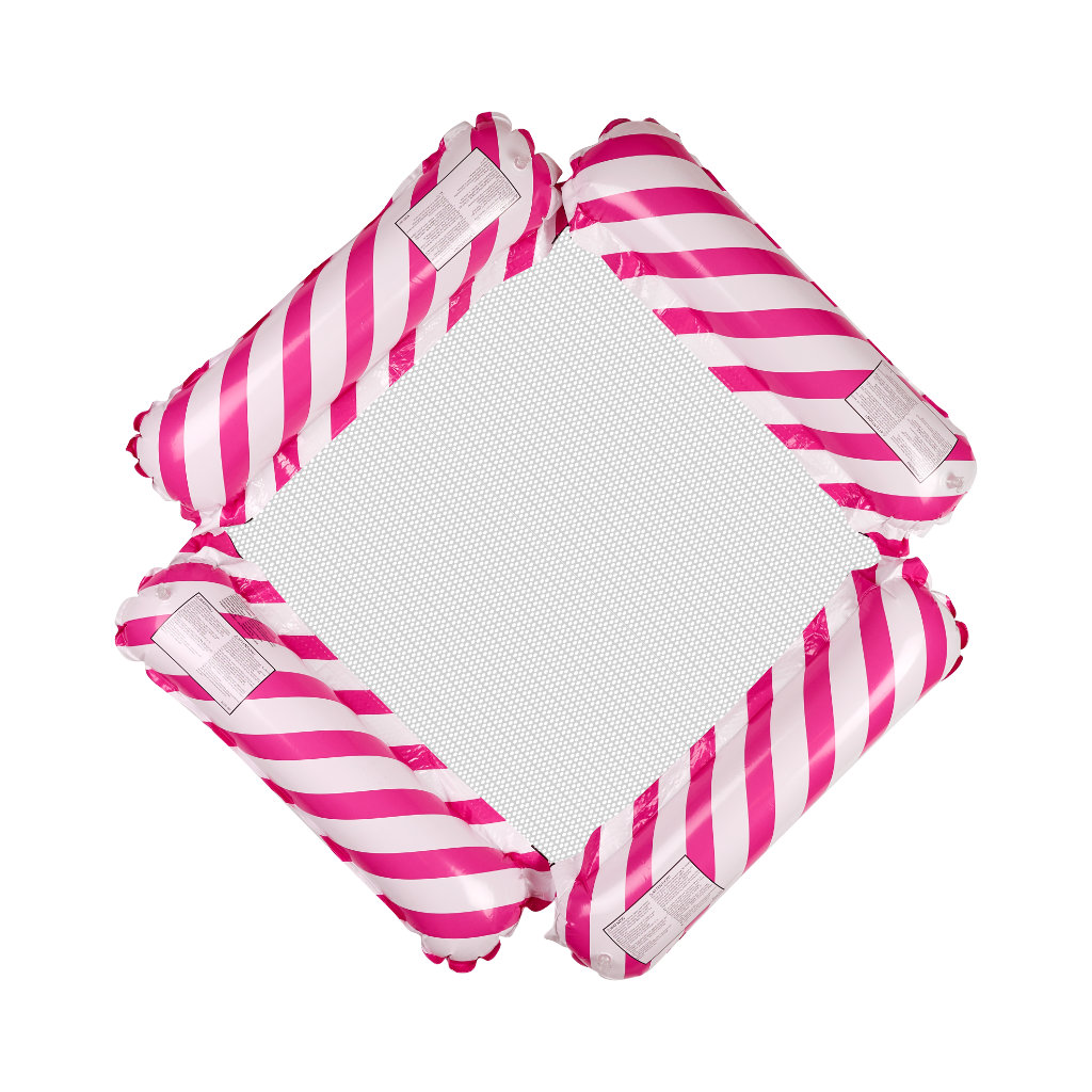 Materac dmuchany plażowy hamak wodny leżak fotel krzesło do pływania basenu różowy