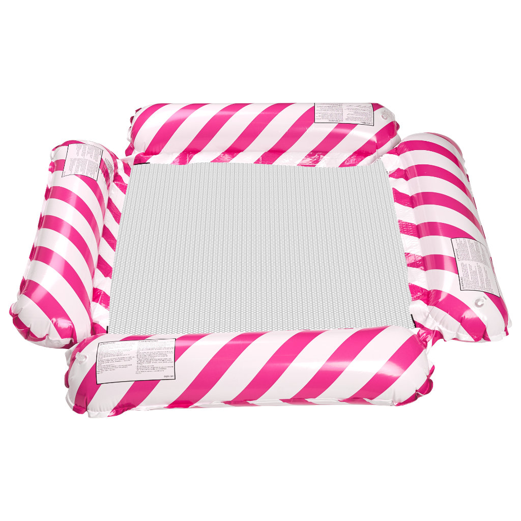 Materac dmuchany plażowy hamak wodny leżak fotel krzesło do pływania basenu różowy - obrazek 4