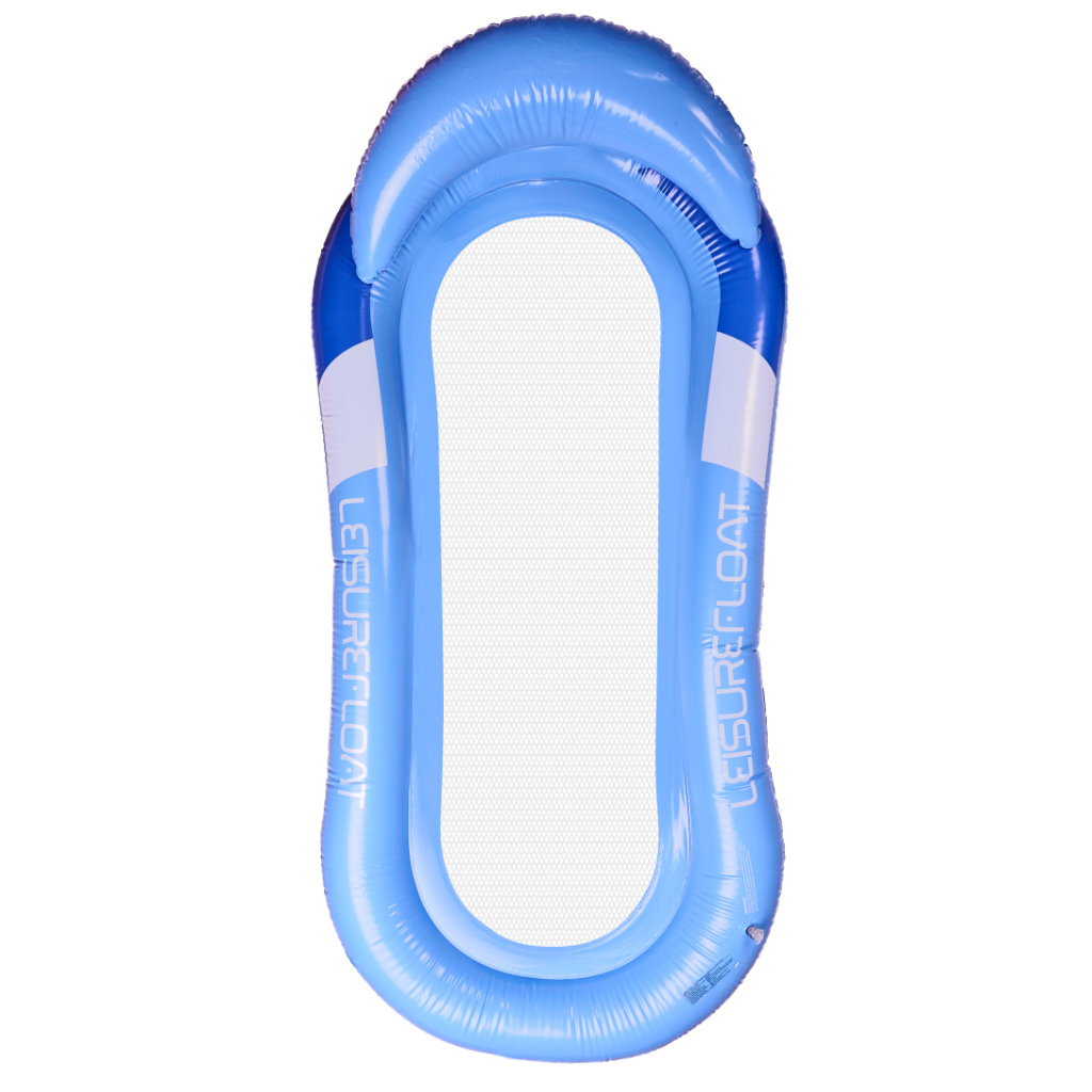 Materac dmuchany do pływania basenu wodny z siatką niebieski - obrazek 6