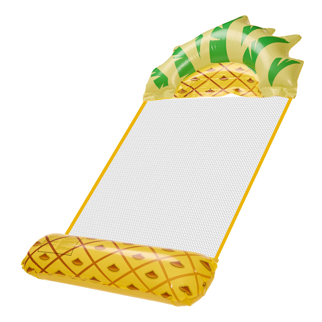 Materac dmuchany plażowy hamak wodny leżak fotel krzesło do pływania basenu ananas - obrazek 6