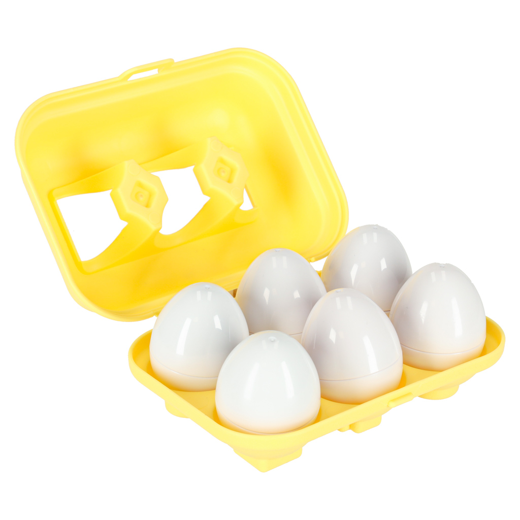 Układanka edukacyjna sorter dopasuj kształty jajka montessori owoce warzywa 6szt - obrazek 3