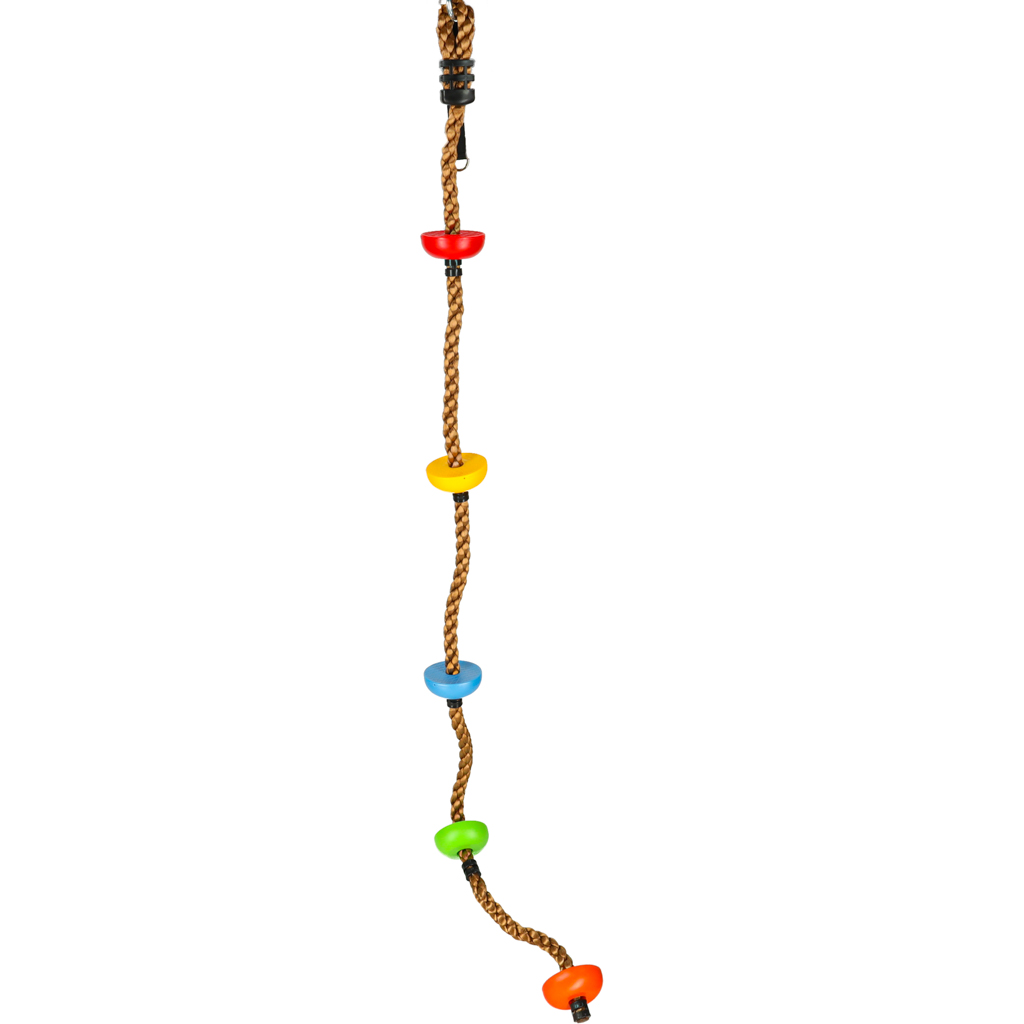 Lina do wspinaczki huśtawka sznur wspinaczkowy z węzłami platformami 200cm - obrazek 3