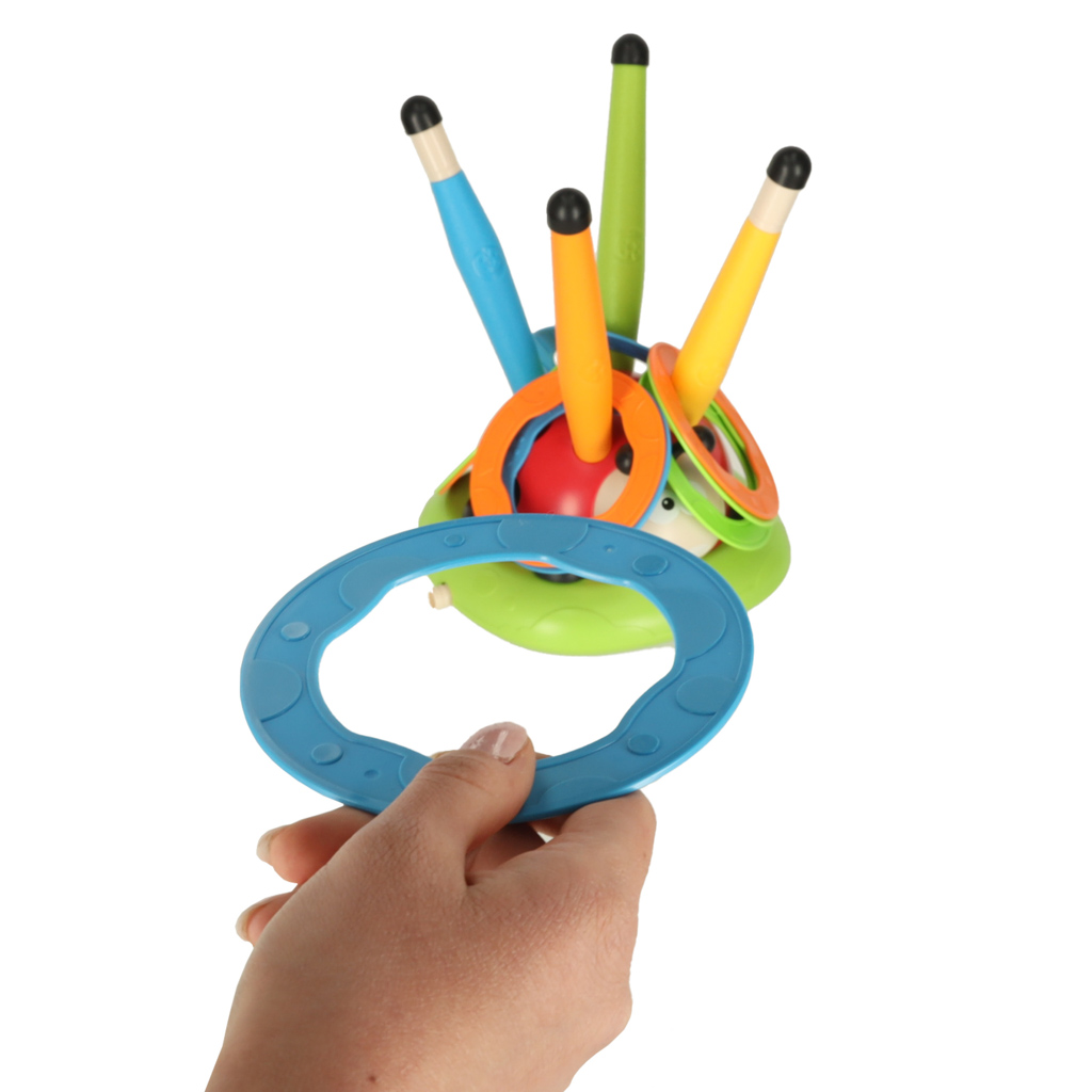 Gra zręcznościowa dla dzieci skakanka wyrzutnia rzut do celu biedronka 3w1 - obrazek 4