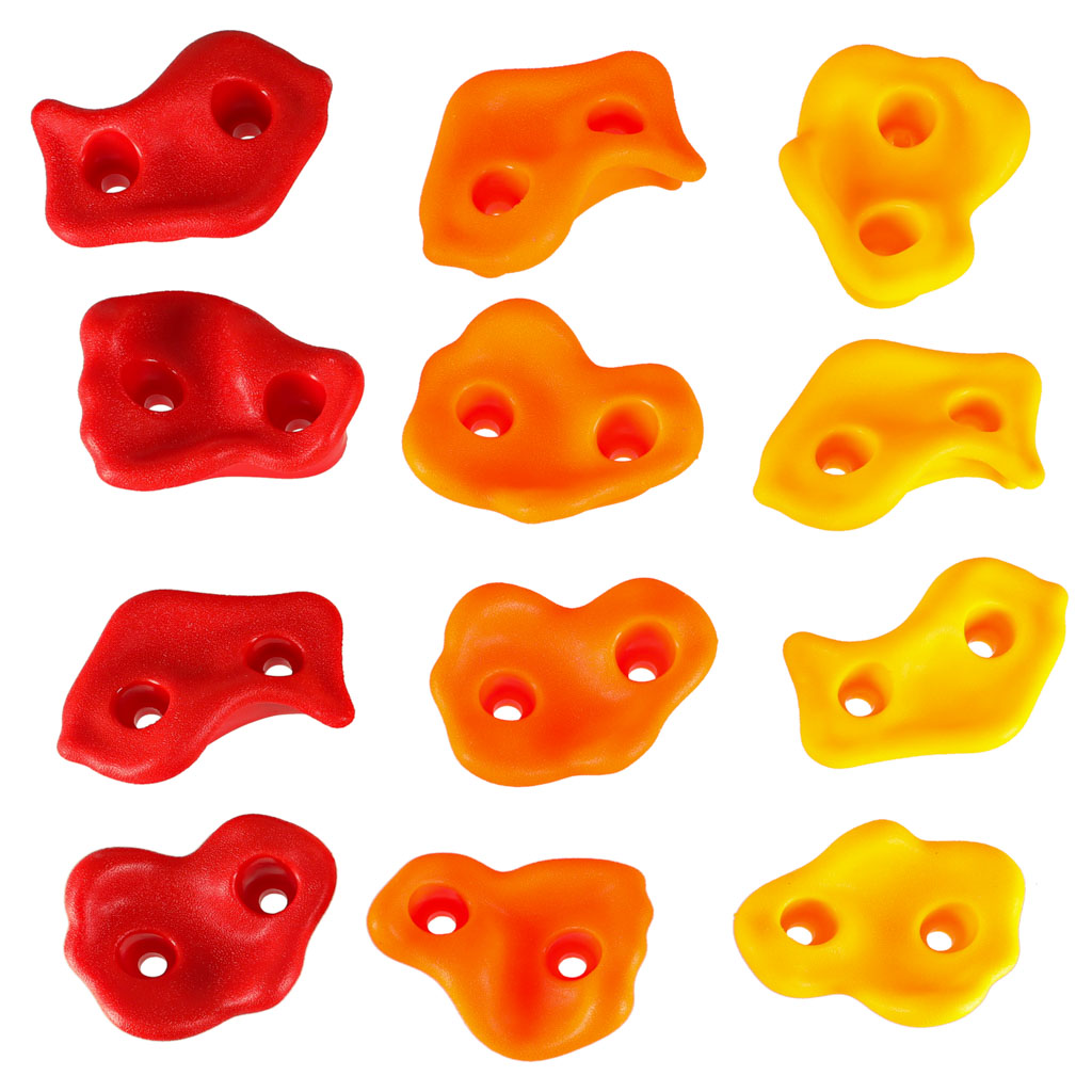 Kamienie wspinaczkowe uchwyty do wspinaczki dla dzieci kolorowe 20 szt + śruby - obrazek 3