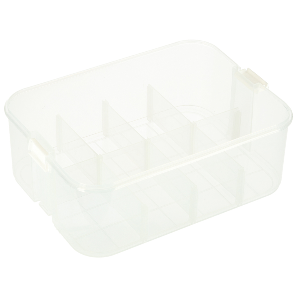 Organizer pudełko pojemnik na klocki zabawki drobiazgi z pokrywą przegródkami - obrazek 6