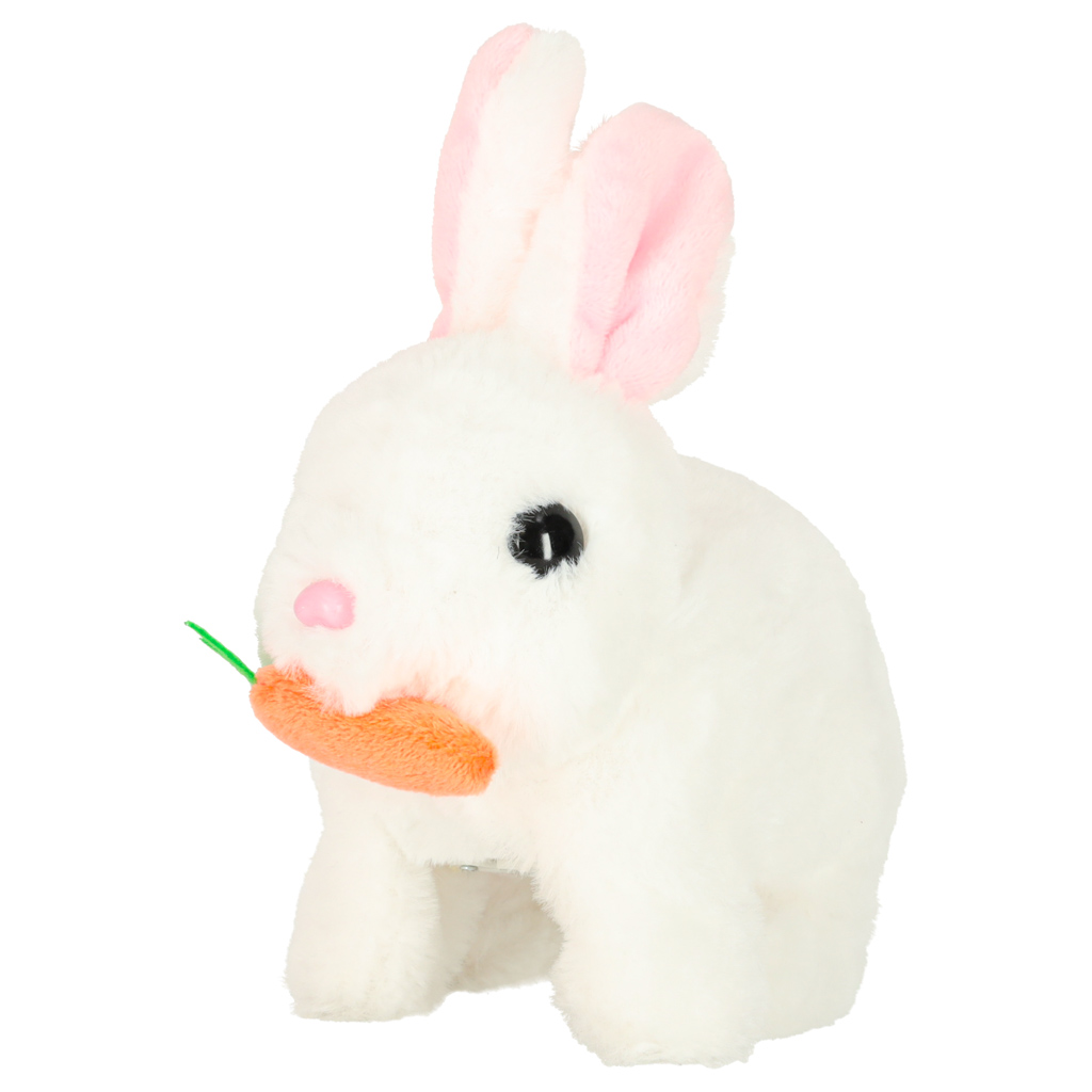 Królik króliczek z marchewką pluszowy chodzi rusza uszami - obrazek 4