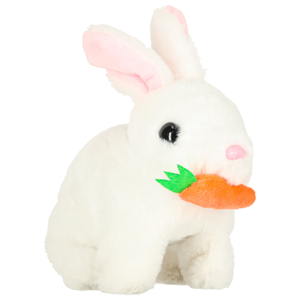Królik króliczek z marchewką pluszowy chodzi rusza uszami - obrazek 6