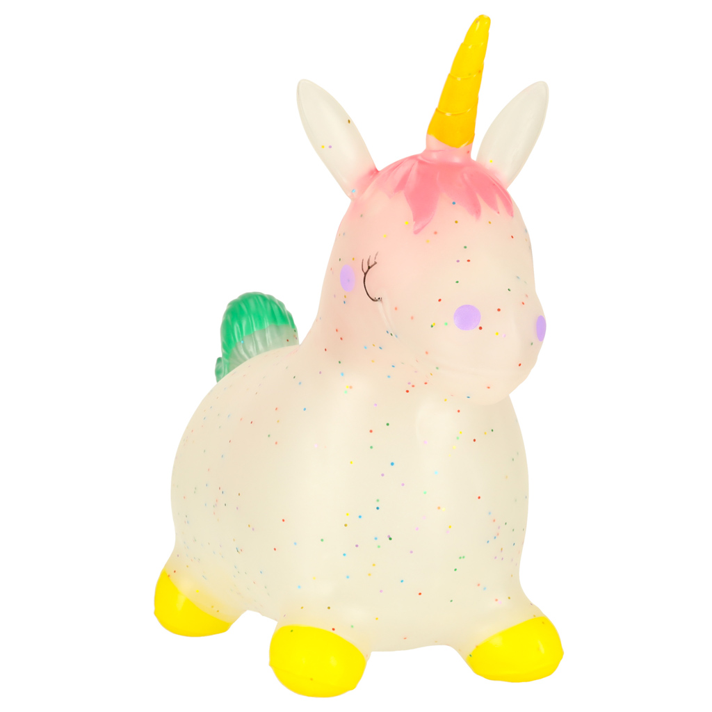 Skoczek dla dzieci do skakania z pompką gumowy jednorożec - obrazek 3