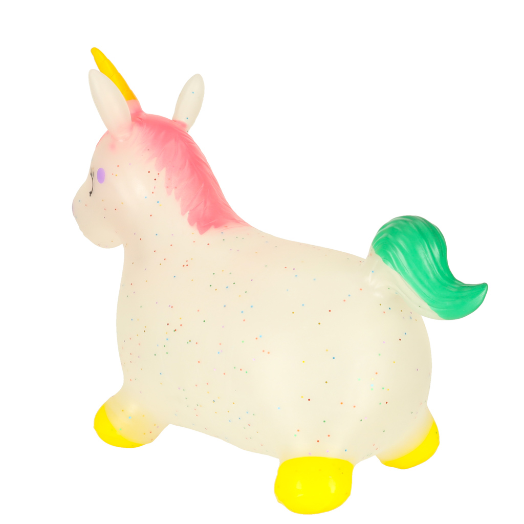 Skoczek dla dzieci do skakania z pompką gumowy jednorożec - obrazek 7