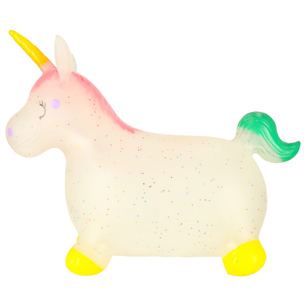 Skoczek dla dzieci do skakania z pompką gumowy jednorożec - obrazek 8