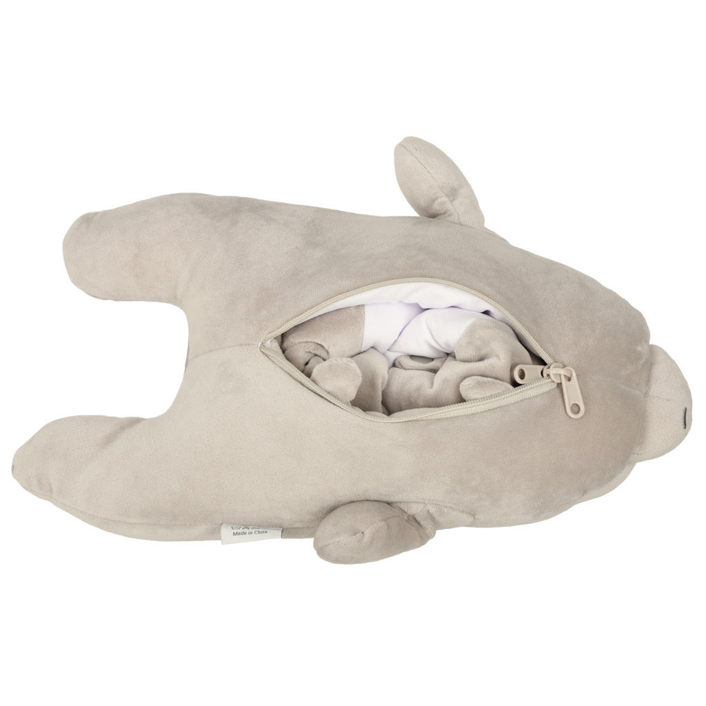 Poduszka podróżna 2w1 rogal pod kark do samolotu samochodu maskotka miś - obrazek 6