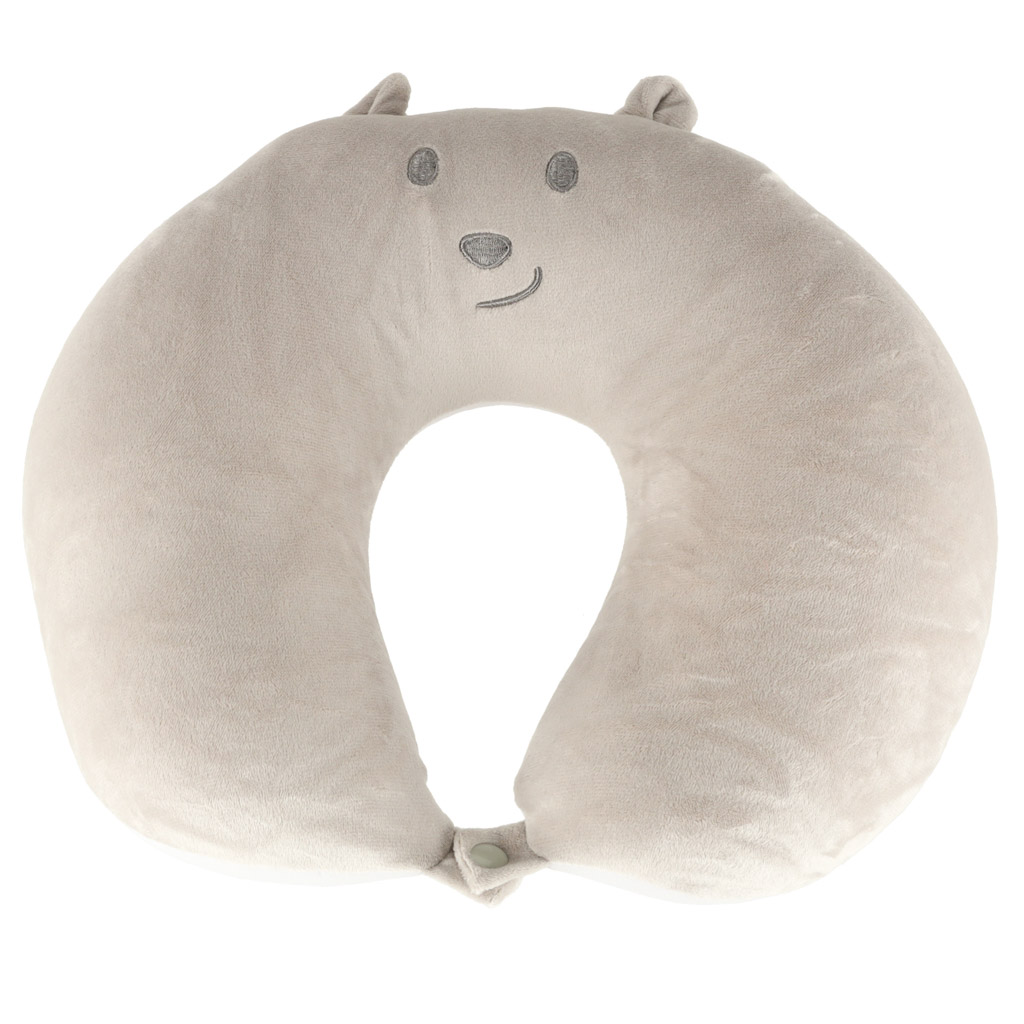 Poduszka podróżna 2w1 rogal pod kark do samolotu samochodu maskotka miś - obrazek 8