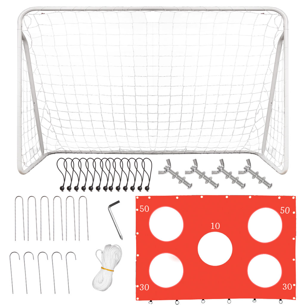 Bramka piłkarska do piłki nożnej dla dzieci treningowa 2w1 + mata celności 215 x 153 x 76 cm - obrazek 4