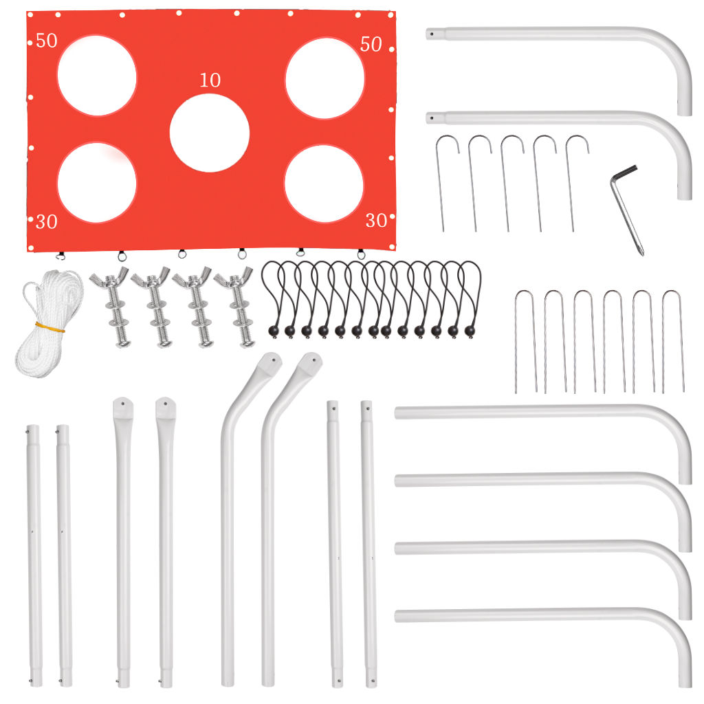 Bramka piłkarska do piłki nożnej dla dzieci treningowa 2w1 + mata celności 215 x 153 x 76 cm - obrazek 5