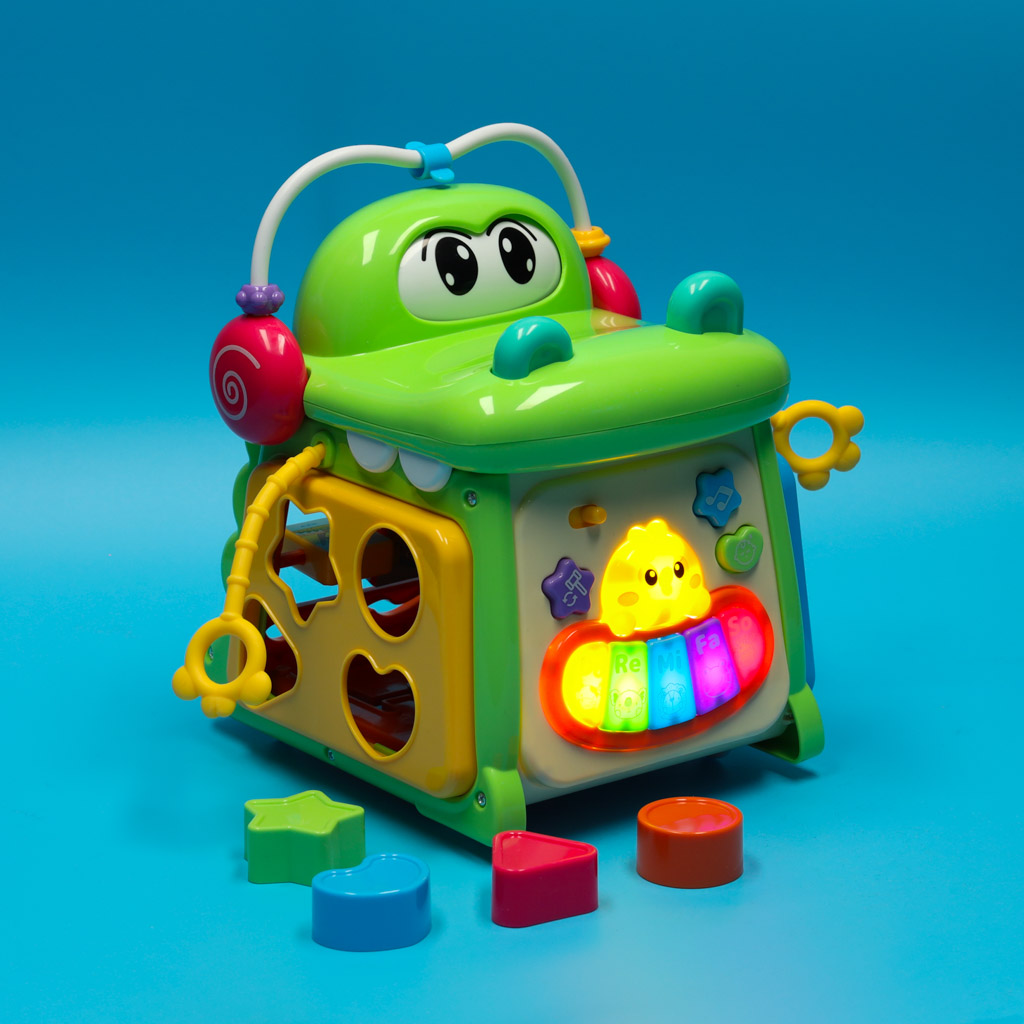 Kostka edukacyjna sorter z pianinkiem krokodyl 4w1 - obrazek 8