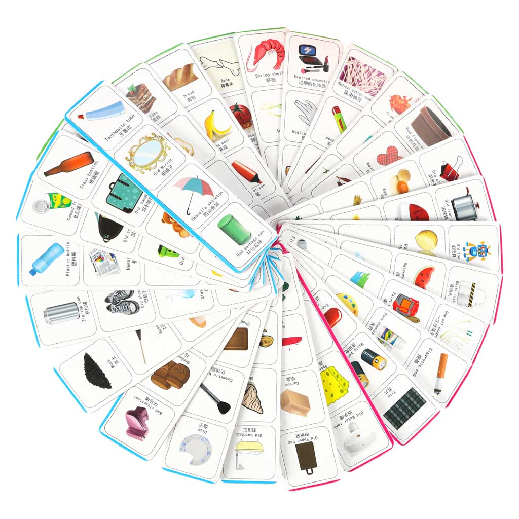 Gra edukacyjna zręcznościowa segregacja śmieci segregowanie odpadów nauka EKO + 108 kart - obrazek 4