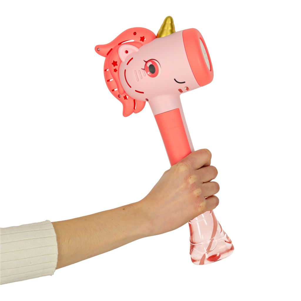 Pistolet na bańki mydlane maszyna do baniek jednorożec różdżka światło dźwięk - obrazek 7