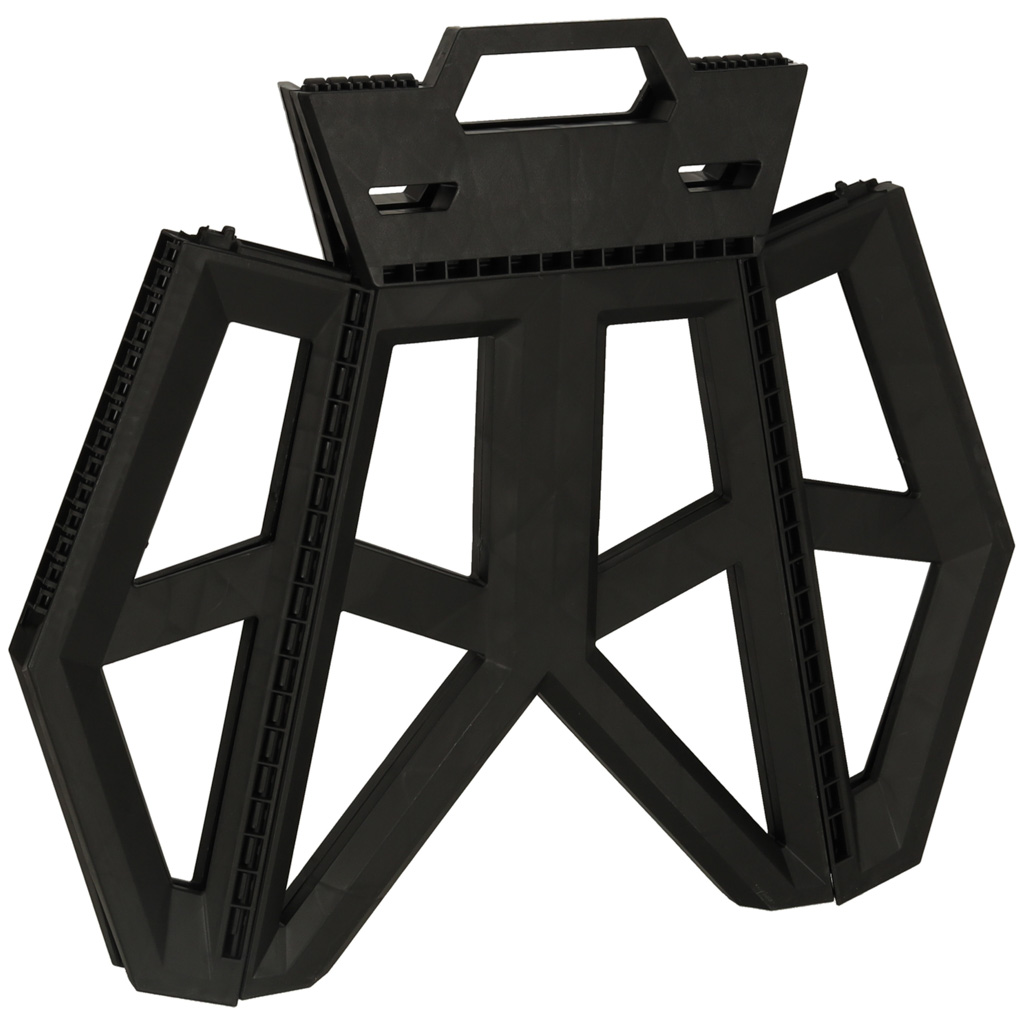 Taboret składany krzesełko turystyczne kempingowe przenośne 40 cm czarny - obrazek 6