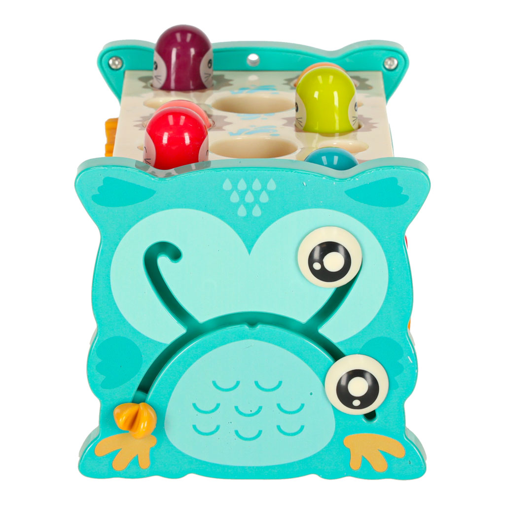 Zabawka sensoryczna wbijak dla niemowląt 8w1 Bibi-inn niebieska - obrazek 5