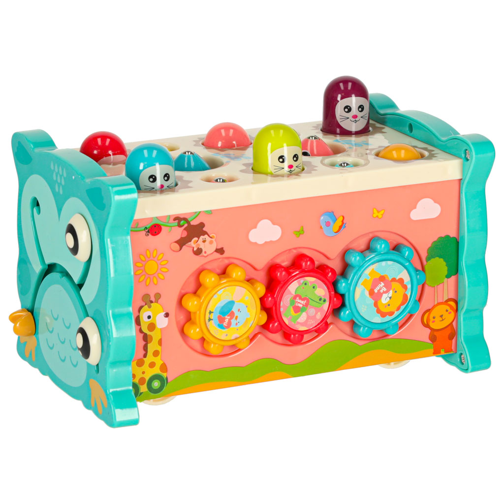 Zabawka sensoryczna wbijak dla niemowląt 8w1 Bibi-inn niebieska - obrazek 7