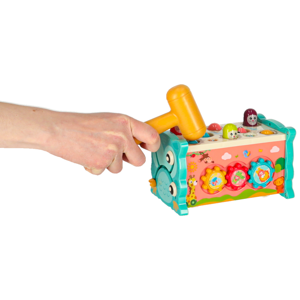 Zabawka sensoryczna wbijak dla niemowląt 8w1 Bibi-inn niebieska - obrazek 8