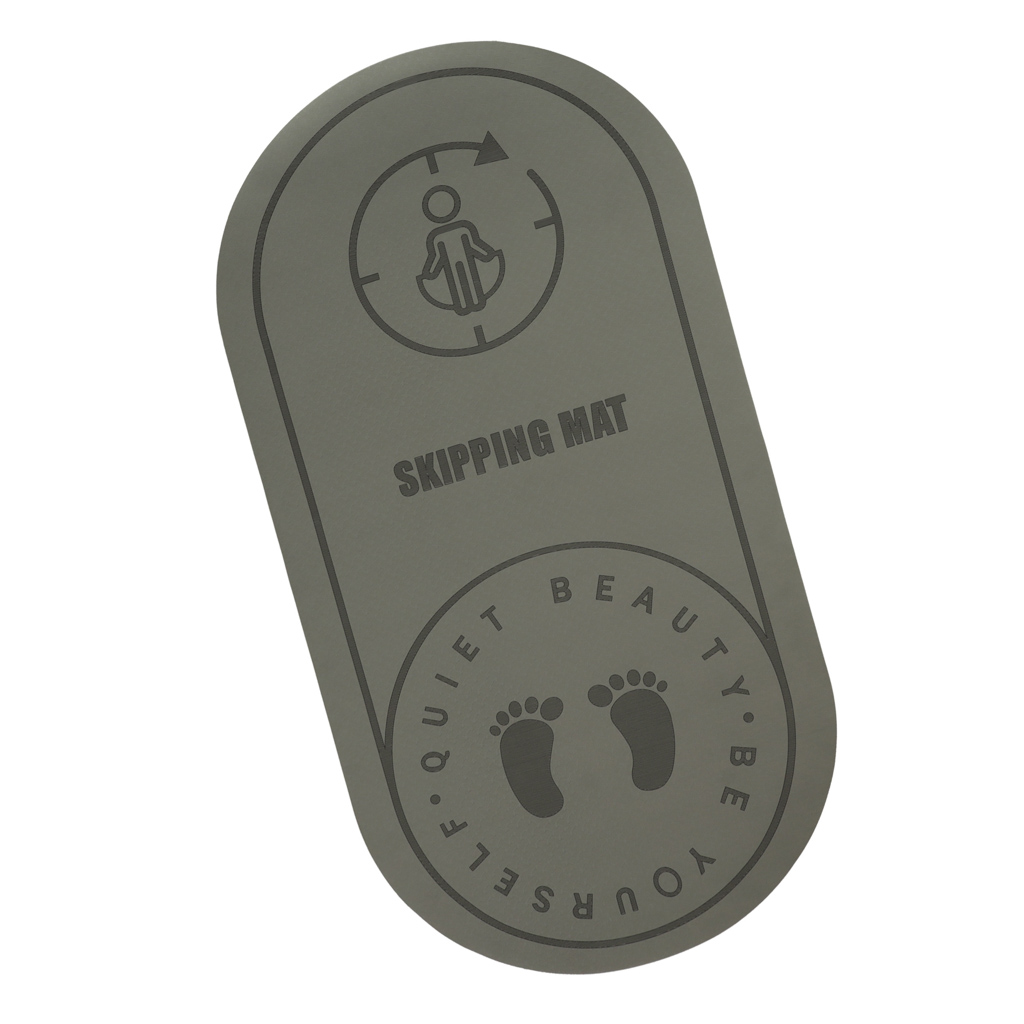 Mata fitness do ćwiczeń jogi skakania na skakance wygłuszająca antypoślizgowa 125x61,5x0,6 cm szara - obrazek 3