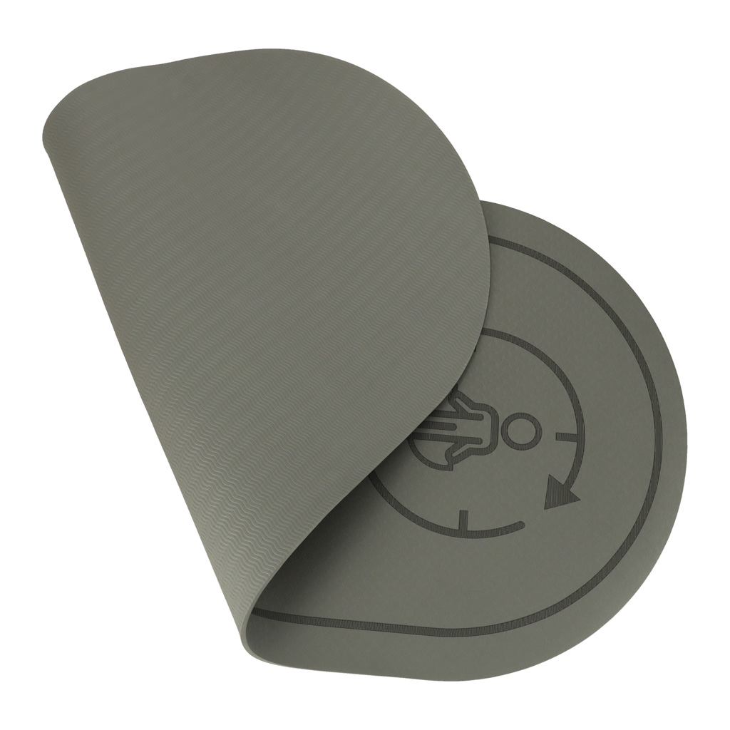 Mata fitness do ćwiczeń jogi skakania na skakance wygłuszająca antypoślizgowa 125x61,5x0,6 cm szara - obrazek 4