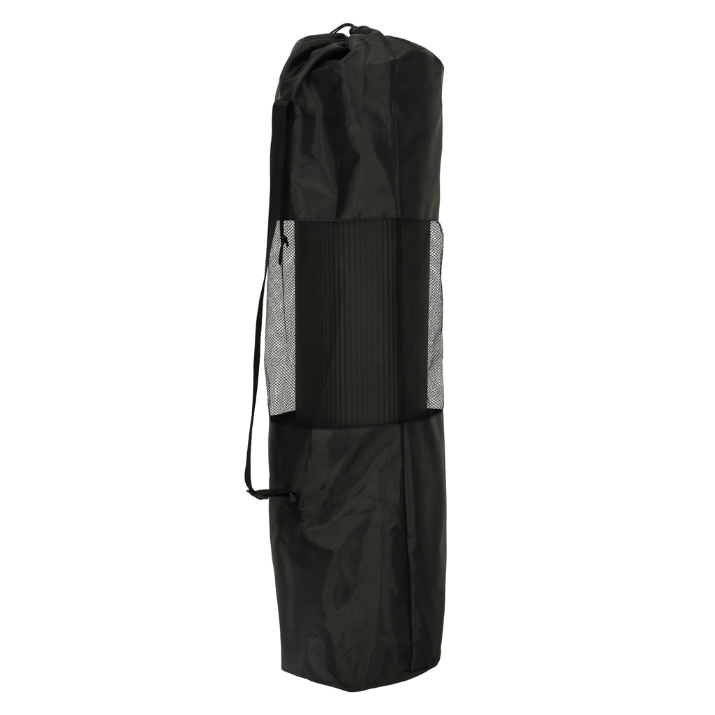 Mata do ćwiczeń jogi gimnastyczna treningowa fitness karimata gruba 1,5cm czarna + pokrowiec - obrazek 7