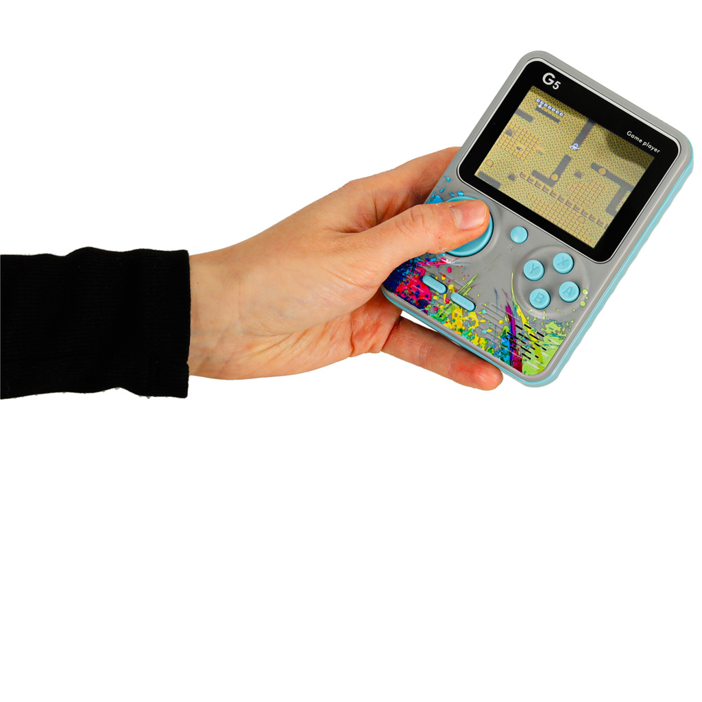 Konsola przenośna do gier mini elektroniczna retro 500 gier szara - obrazek 5