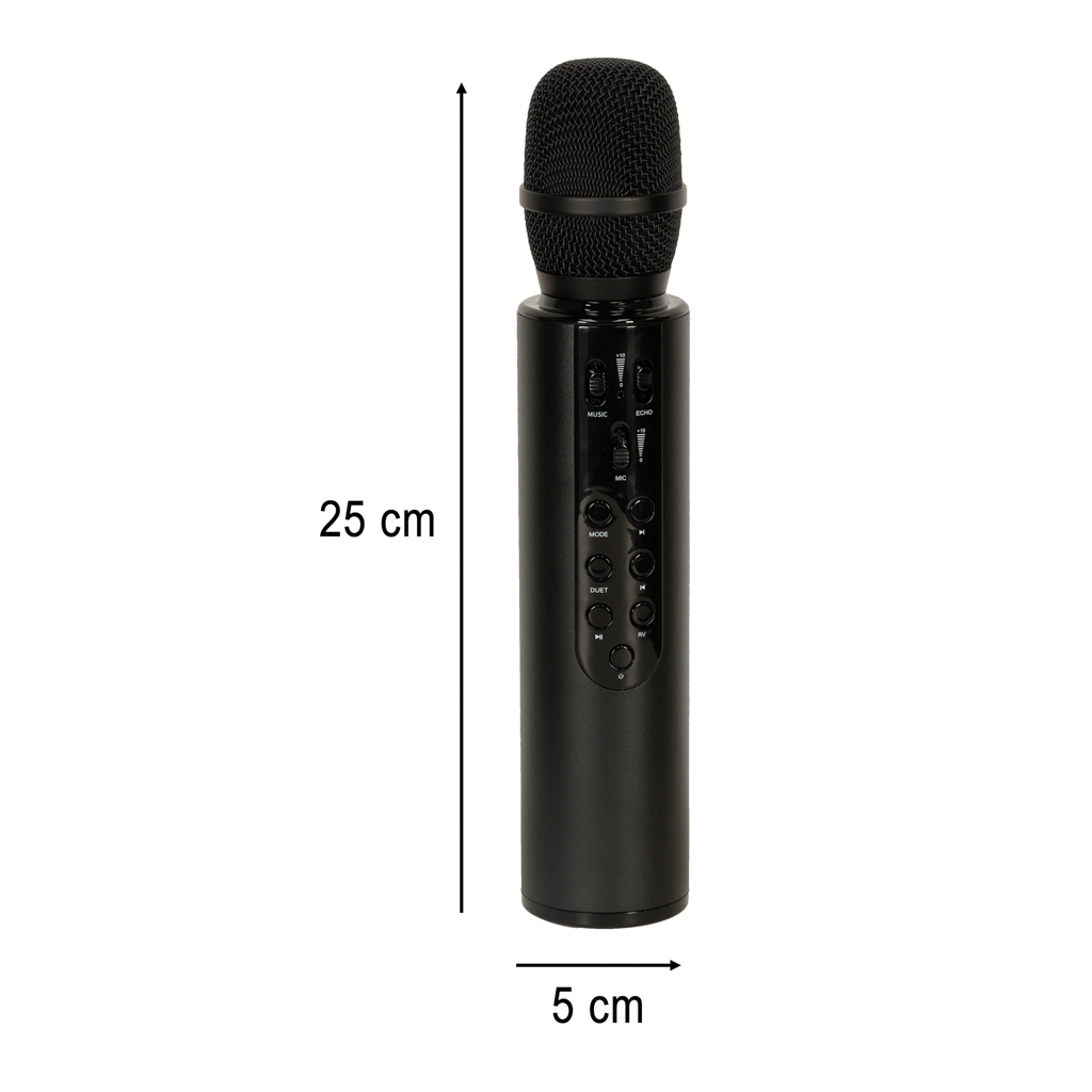 Mikrofon bezprzewodowy karaoke dla dzieci głośnik Bluetooth 2000mAh karta SD USB wysoka jakość czarny - obrazek 8