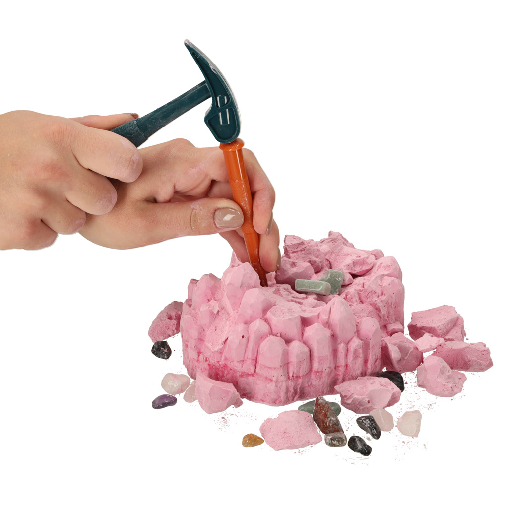 Mały archeolog zestaw naukowy kopalnia kryształów brylantów wykopaliska kryształy 9el. - obrazek 4