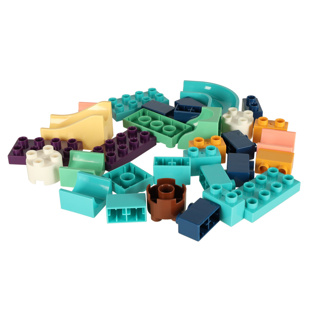 Klocki konstrukcyjne tor kulkowy kulodrom labirynt dinozaury 121 el. Bibi-inn - obrazek 8