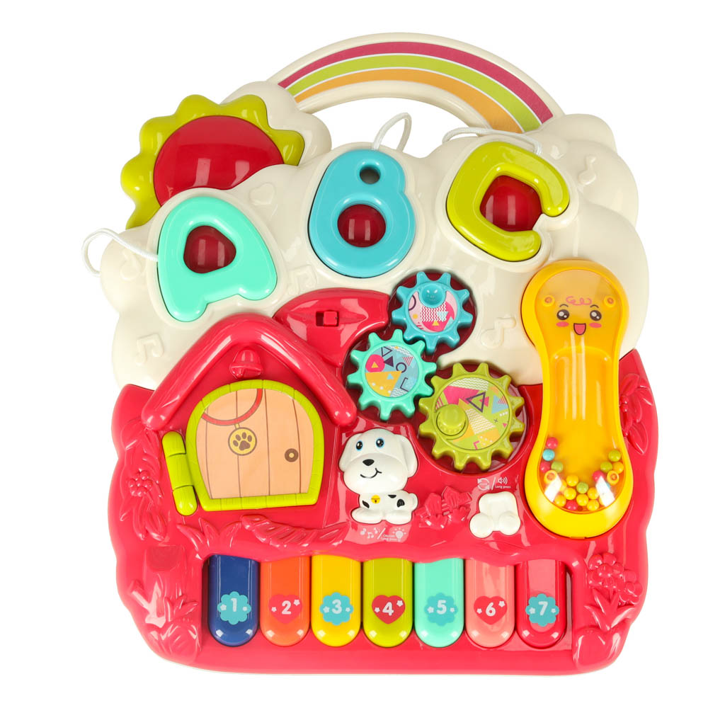 Pchacz chodzik interaktywny stolik edukacyjny 4w1 różowy Bibi-inn - obrazek 5