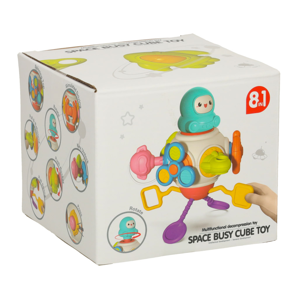 Zabawka sensoryczna gryzak 8w1 manipulacyjna przeciąganie linki Bibi-inn - obrazek 7