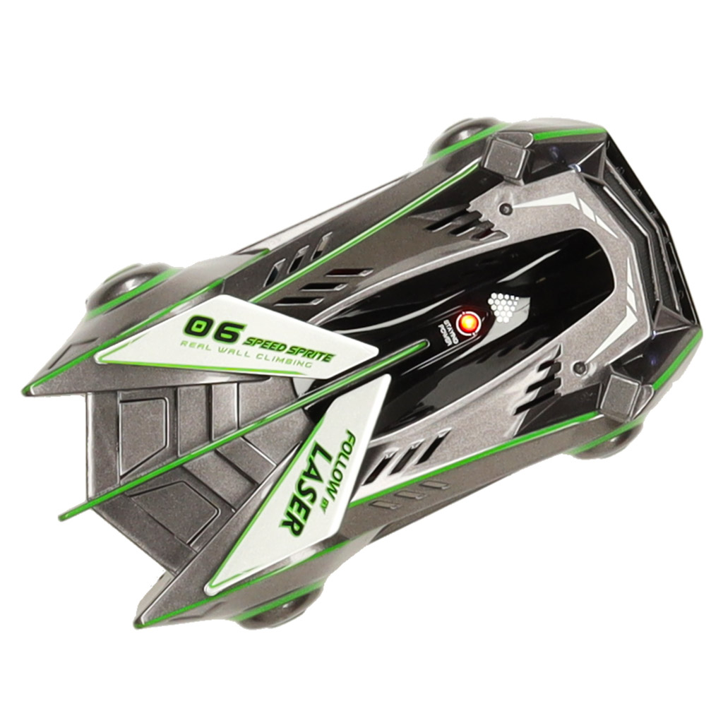 Samochód zdalnie sterowany na pilot laser jeździ po ścianie suficie szary - obrazek 4