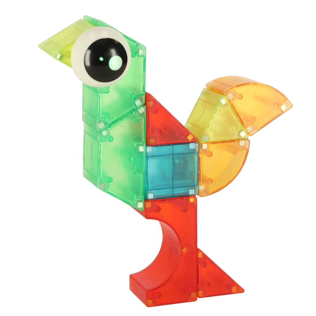 Klocki magnetyczne konstrukcyjne świecące elementy figury 3D 32el. - obrazek 5