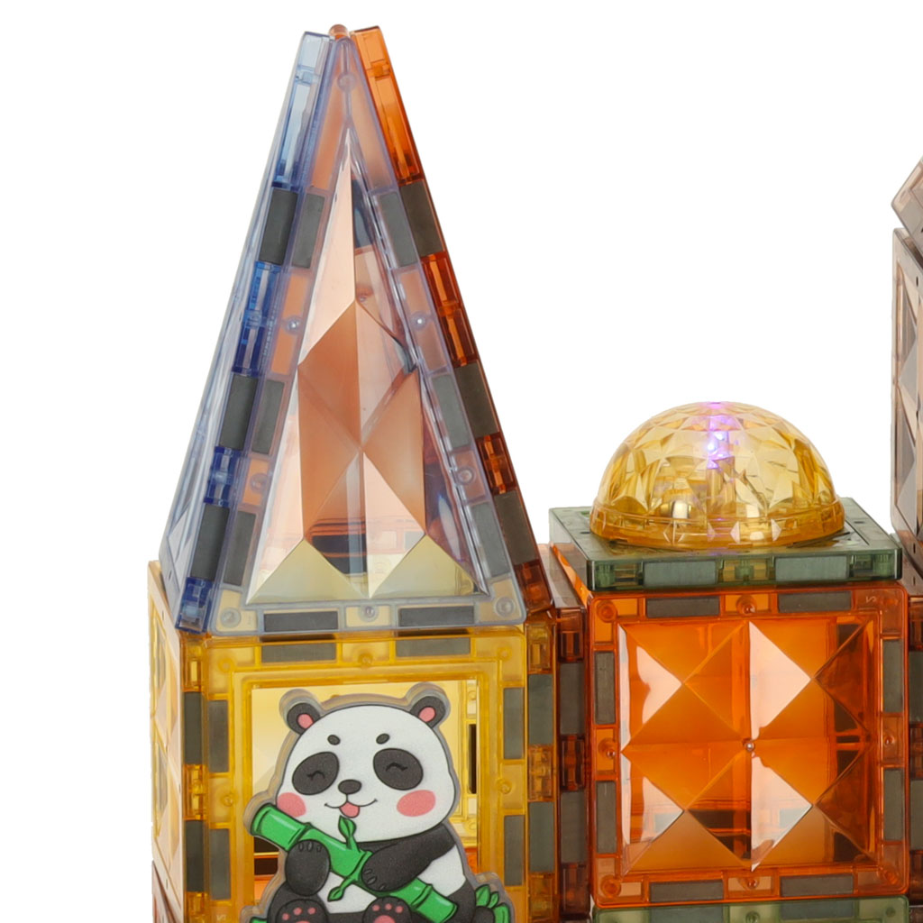 Klocki magnetyczne świecące 124 el. - obrazek 5