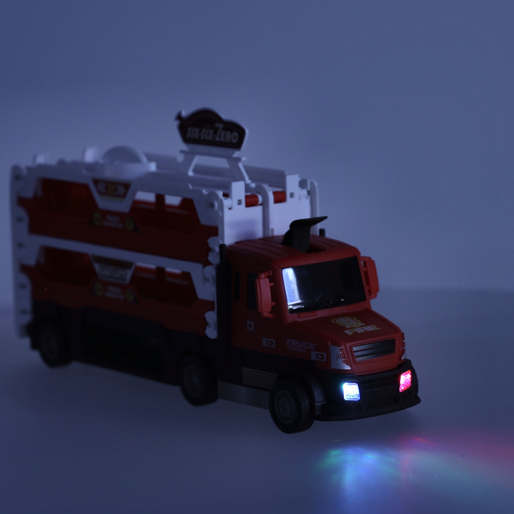 TIR Laweta samochód transporter pojazd składany 6 aut czerwony - obrazek 7