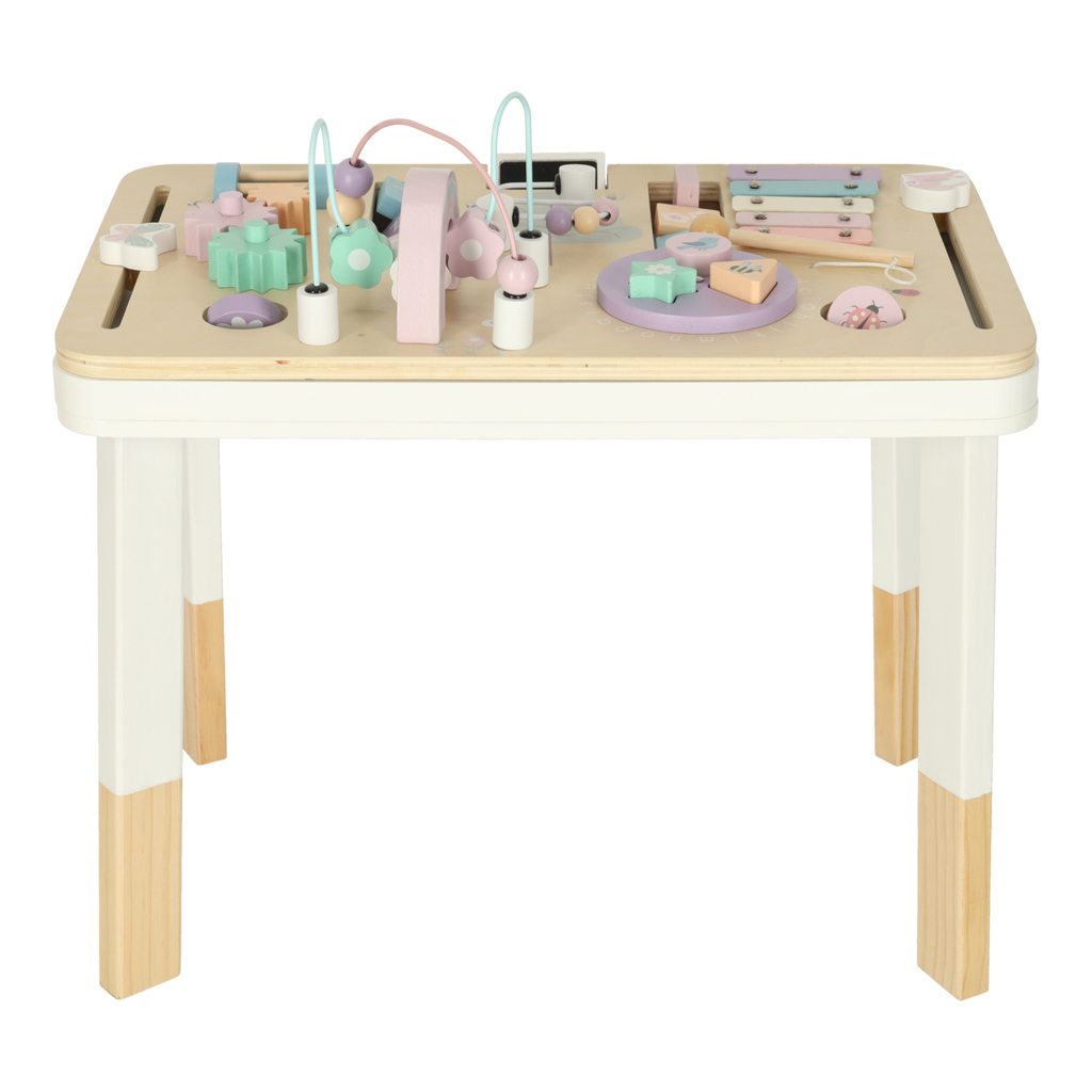 Tablica manipulacyjna LULILO LUDO stolik drewniany sensoryczny różowy - obrazek 8