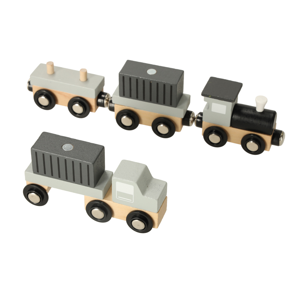 Dźwig drewniany żuraw port morski + statek auta - obrazek 3