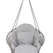 Huśtawka ogrodowa LULILO bocianie gniazdo z poduszką XXL szare 80cm 150kg