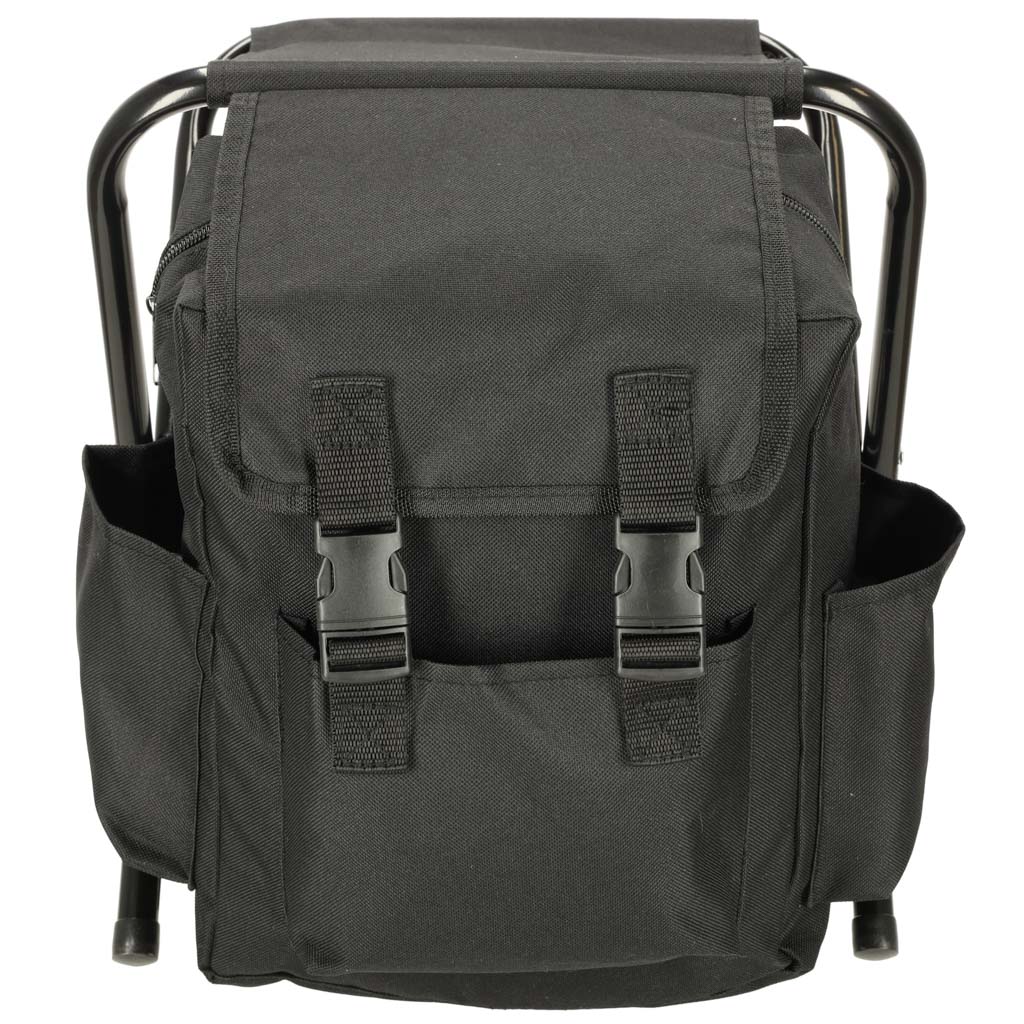 Krzesło wędkarskie turystyczne składane plecak czarne 10l - obrazek 3