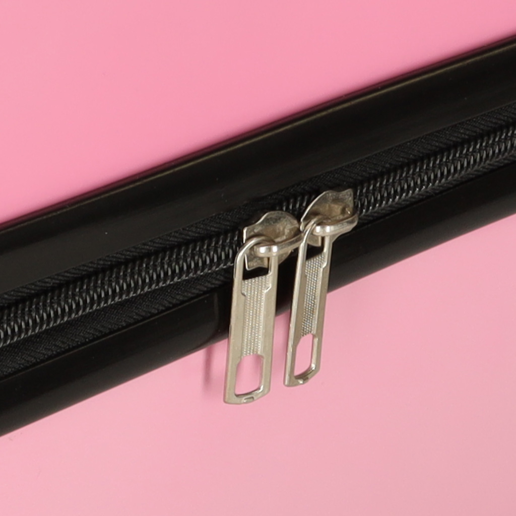 Walizka podróżna dla dzieci bagaż podręczny na kółkach kot różowa - obrazek 6