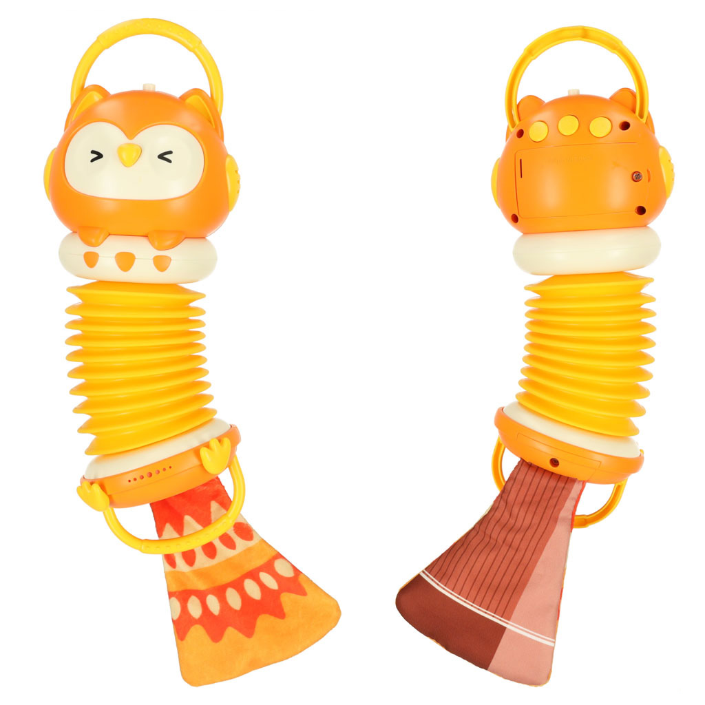 Harmonia akordeon zabawka sensoryczna dla dzieci sowa pomarańczowa - obrazek 4